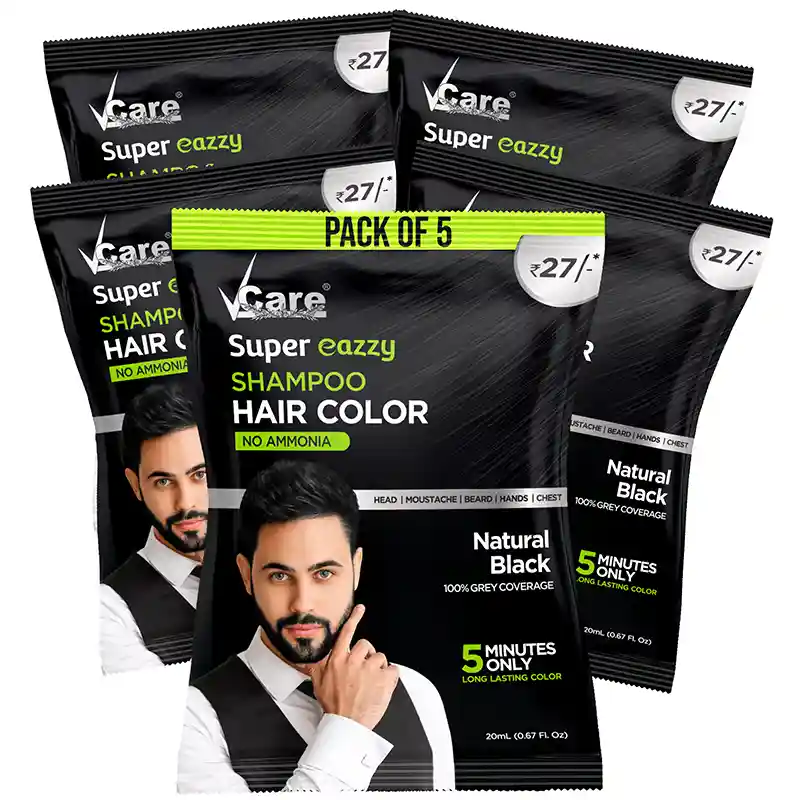 Best Safe Quick Hair Dye - Black Color Shampoo Sachets